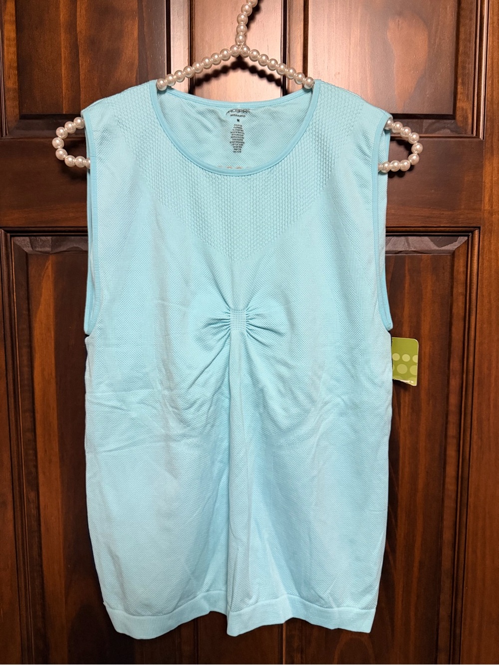 Prospirit Light Blue Sleeveless built in bra Tank Top